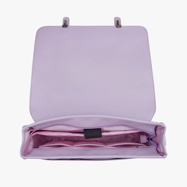 Ecosusi Mochila y Maletín con Lazo Removible Summer Garden Romance para 14" - Morado-4