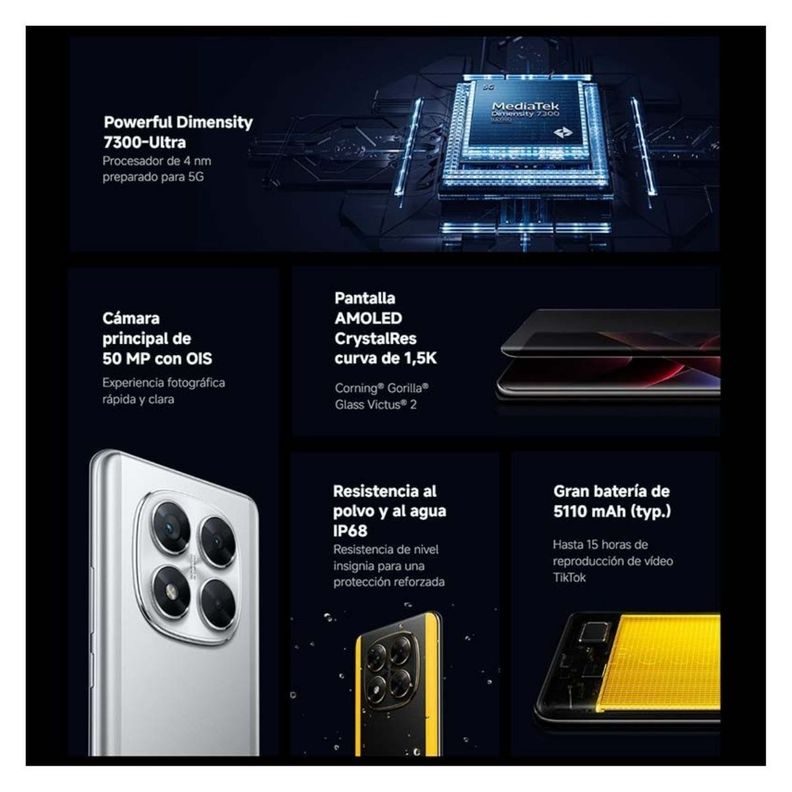 Xiaomi Poco X7 5G 8GB + 256GB Plateado-5