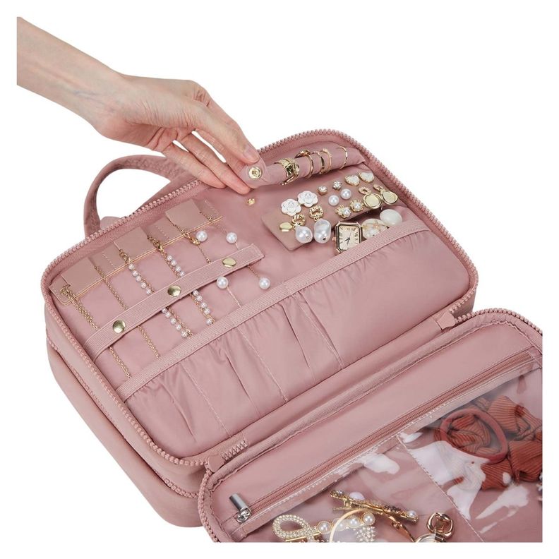 Bagsmart Neceser Multifuncional Spacesaver Puffy Grande - Rosa Fuerte-3