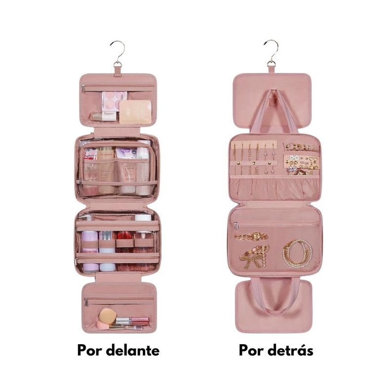Bagsmart Neceser Multifuncional Spacesaver Puffy Grande - Rosa Fuerte-5
