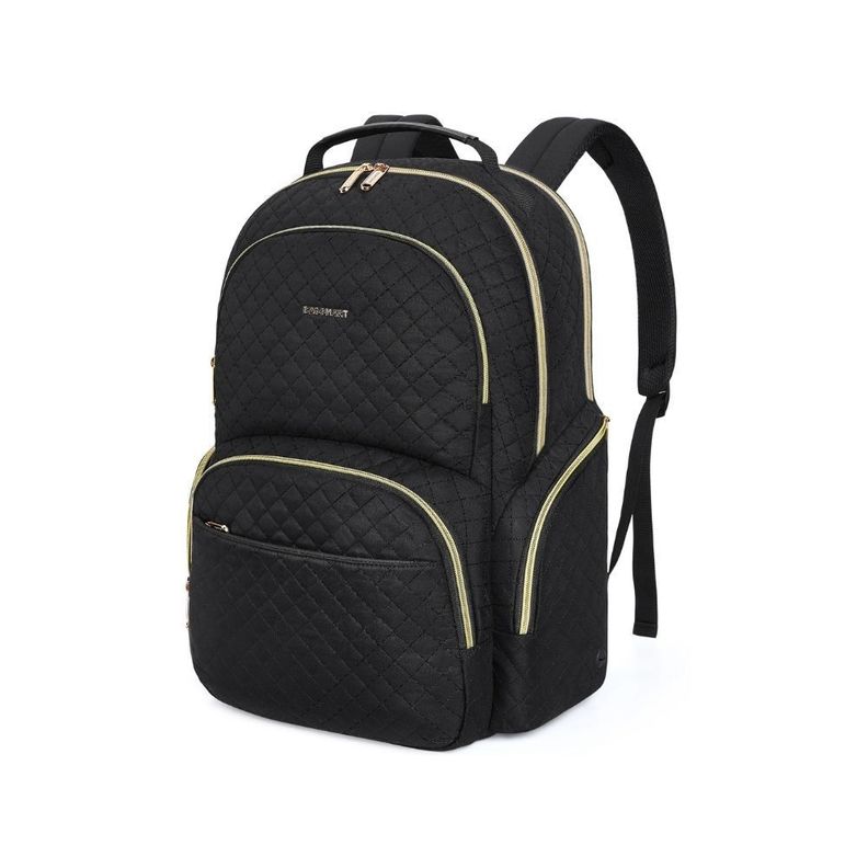 Bagsmart - Mochila de Viaje Acolchada para Laptop de 17.3" - Negro-0