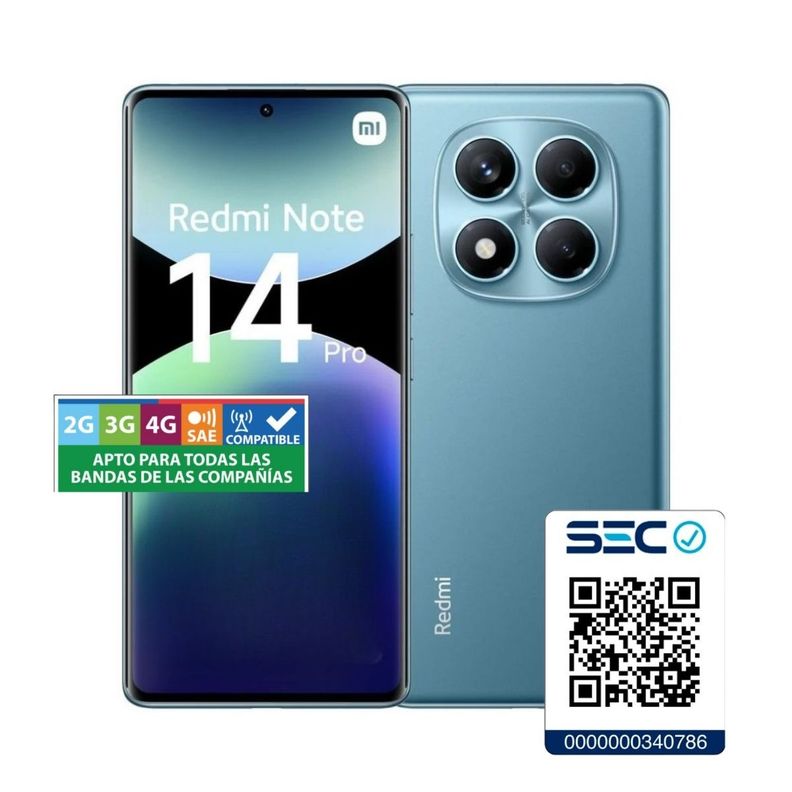 Xiaomi Redmi Note 14 Pro 4G 8GB + 256GB Azul Océano-1
