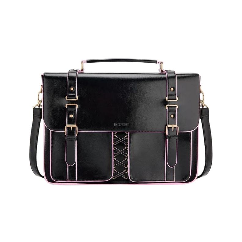 Ecosusi Maletín y Mochila Emily para Notebook 15,6” - Negro-0