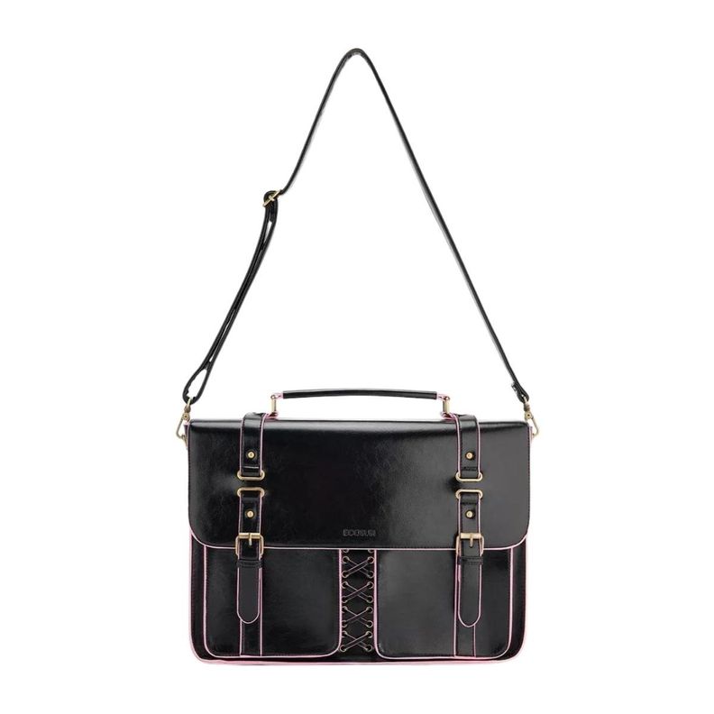 Ecosusi Maletín y Mochila Emily para Notebook 15,6” - Negro-4