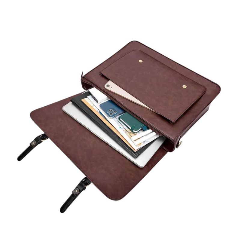 Ecosusi Maletín y Mochila Cocoa Truffle para Notebook 15.6" - Café-6