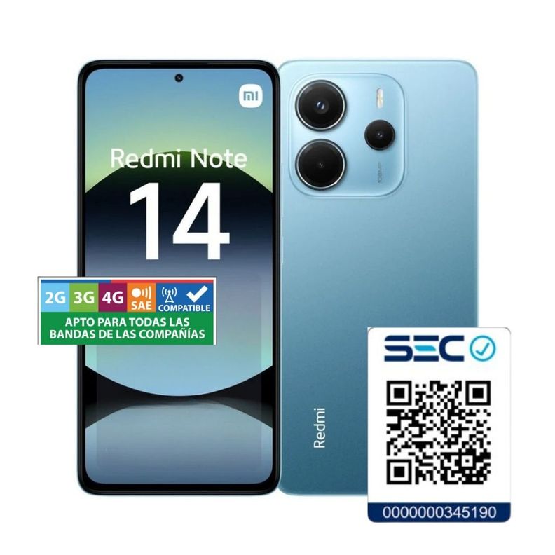 Xiaomi Redmi Note 14 4G 6GB + 128GB Azul Océano-1