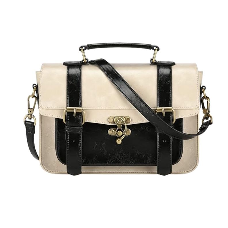 Ecosusi Maletín pequeño Coffee para iPad Mini 7,9" - Negro y Beige-0