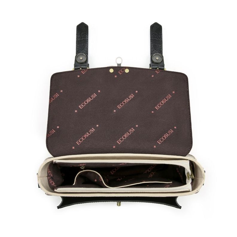 Ecosusi Maletín pequeño Coffee para iPad Mini 7,9" - Negro y Beige-6