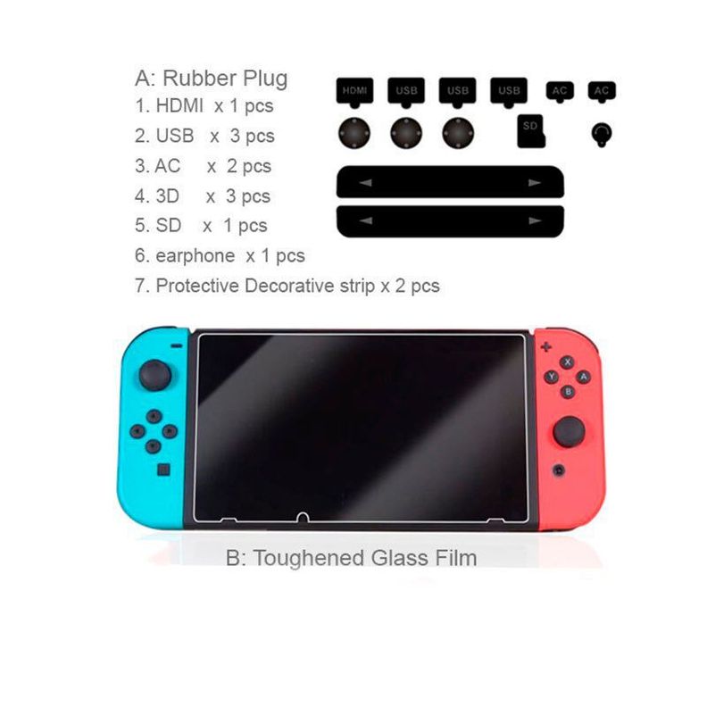 DOBE - Kit Anti Polvo para Nintendo Switch-4