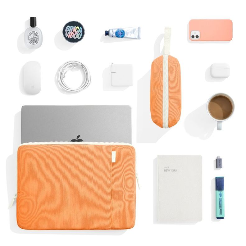 Tomtoc A23 Funda Lady Para Macbook 14''+ organizador Naranja-2