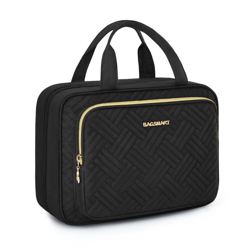 Bagsmart - Neceser de aseo para colgar más bolsa de cosmeticos - Negro-1
