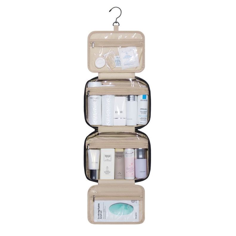 Bagsmart - Neceser de aseo para colgar más bolsa de cosmeticos - Negro-2