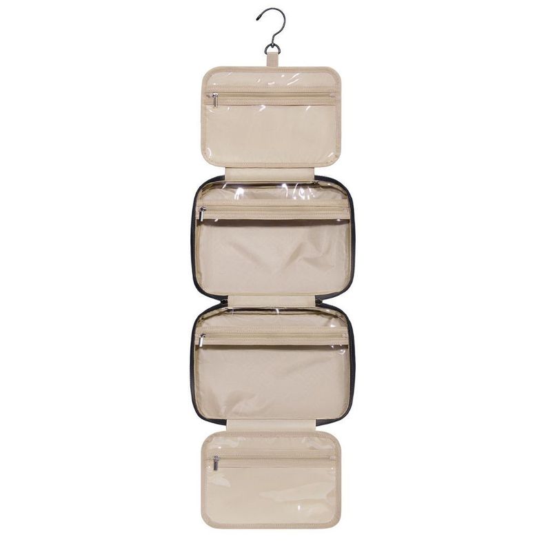 Bagsmart - Neceser de aseo para colgar más bolsa de cosmeticos - Negro-3