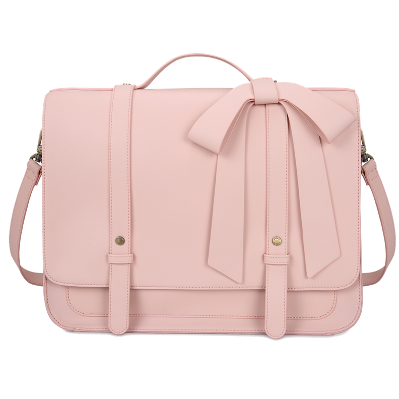Ecosusi Mochila y Maletín con Lazo Removible Summer Garden Romance para 14" - Rosado-0