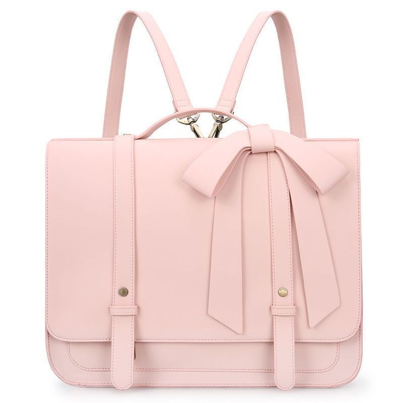 Ecosusi Mochila y Maletín con Lazo Removible Summer Garden Romance para 14" - Rosado-1
