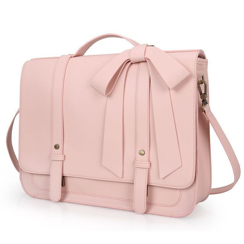 Ecosusi Mochila y Maletín con Lazo Removible Summer Garden Romance para 14" - Rosado-5