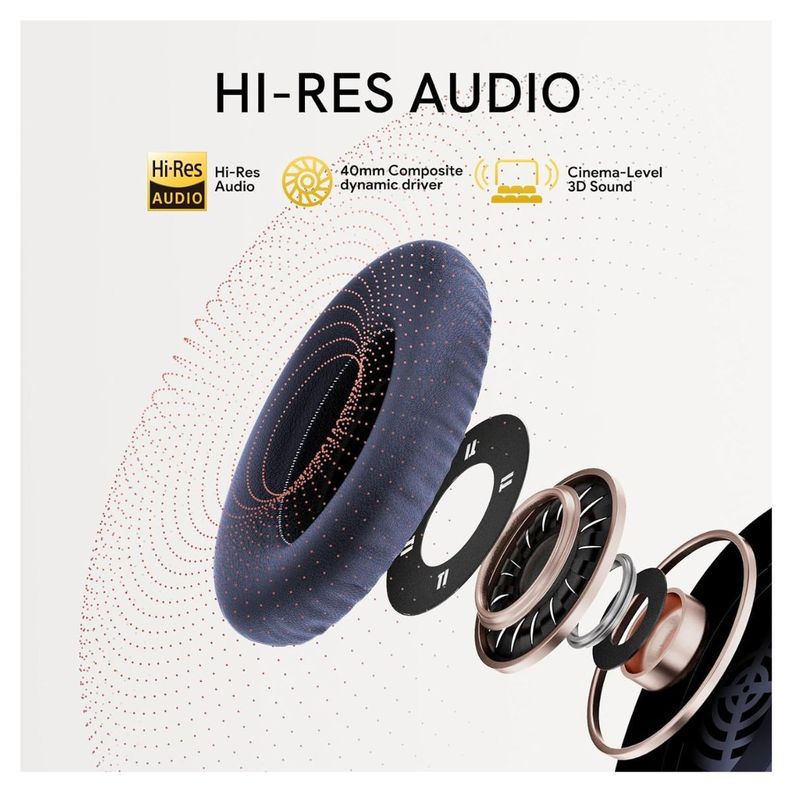 QCY H3 Audífonos Inalámbricos Cancelación de Ruidos Azul-3