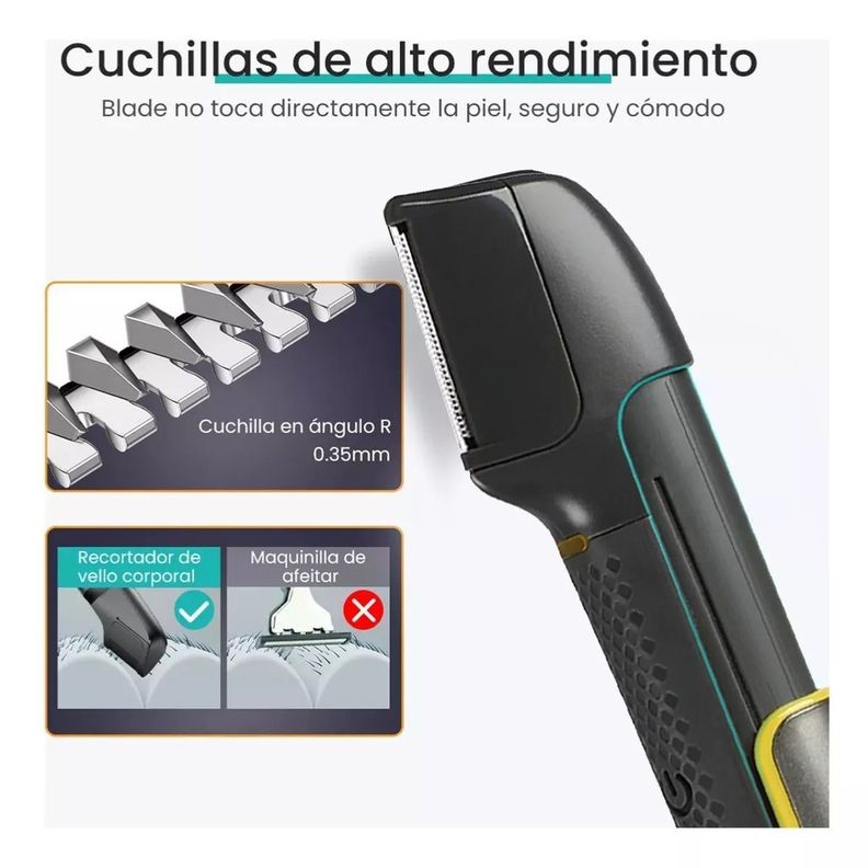 Bomidi Afeitadora Eléctrica Inalámbrica USB HT1 Plateado-5
