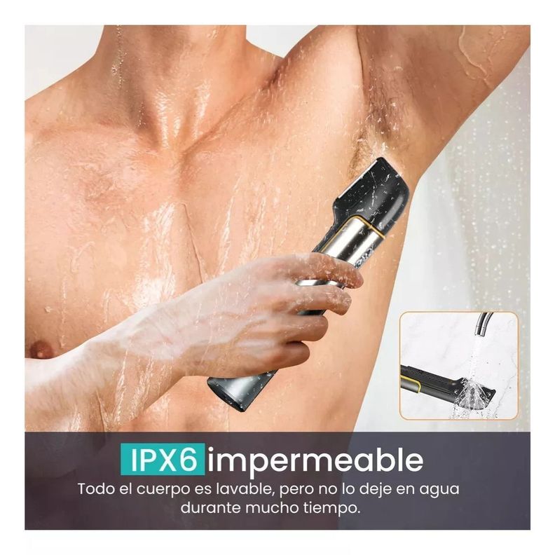 Bomidi Afeitadora Eléctrica Inalámbrica USB HT1 Plateado-6