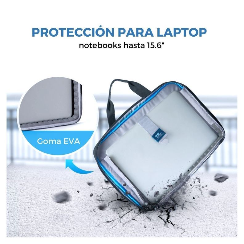 BAGSMART Maletín Falco Notebook 15.6''- Negro-3