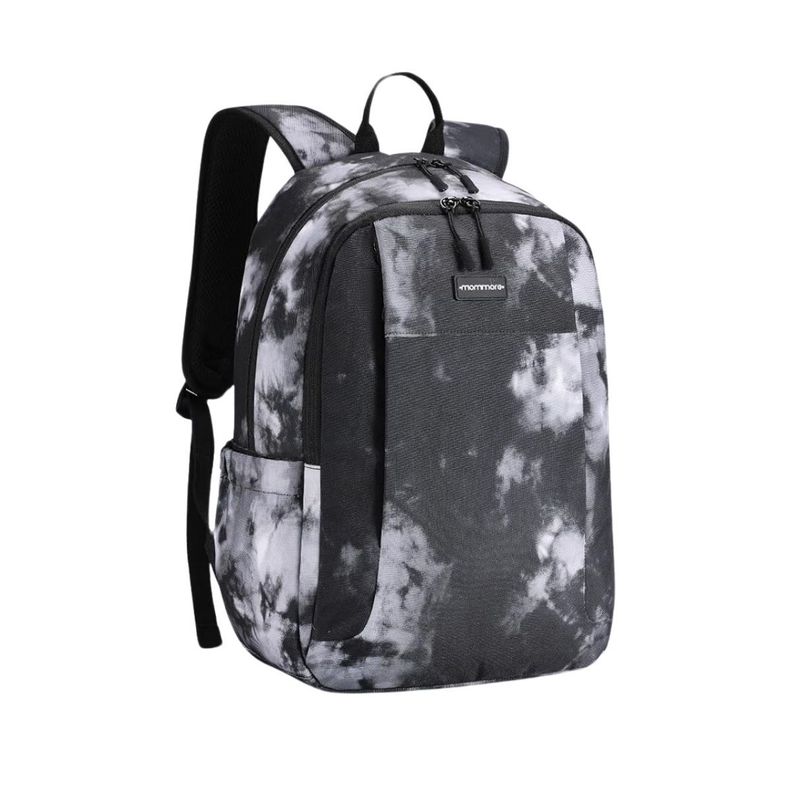 Mommore Mochila Grande para Niños Educación Básica 28L - Blanco y Negro-1