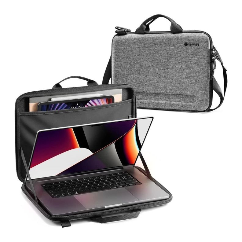 Tomtoc Maletín FancyCase-A25 para MacBook Pro de 16" - Gris-1
