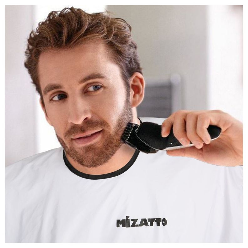 SC Home Capa Delantal para Corte de Barba Afeitado - Blanco-2