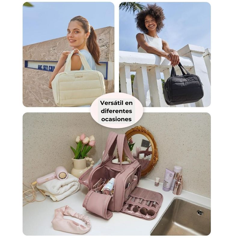 Bagsmart Neceser Multifuncional Zora Spacesaver 4 en 1 - Rosado-2