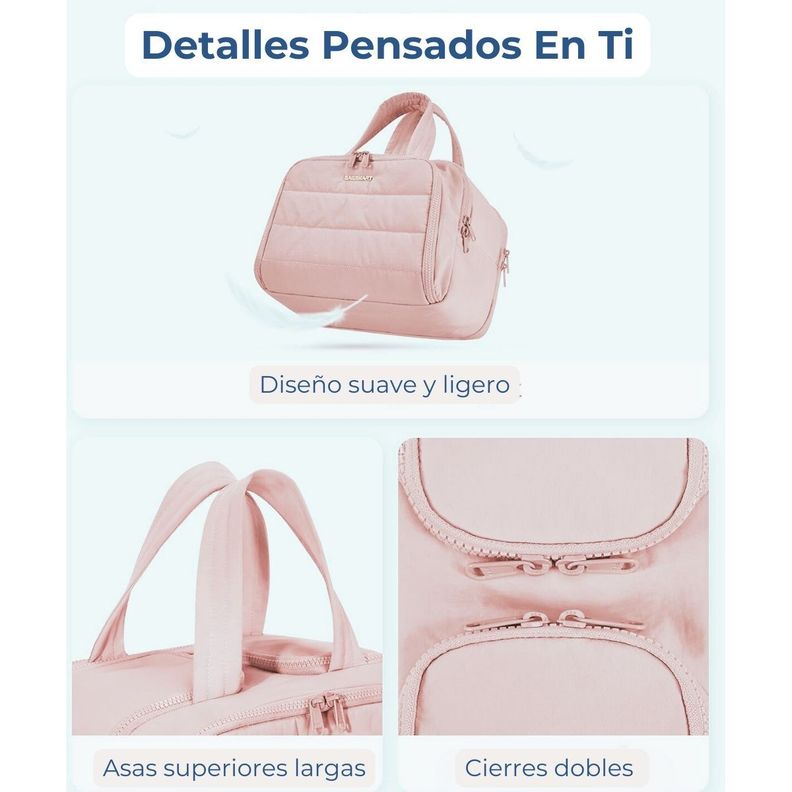 Bagsmart Neceser Multifuncional Zora Spacesaver 4 en 1 - Rosado-4