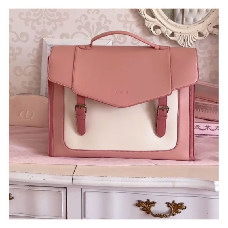 Ecosusi Maletín y Mochila Julie para Notebook 15,6” - Rosado-7