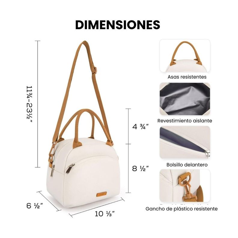 Tourit Lonchera Térmica Femenina 9.4L - Blanco-1