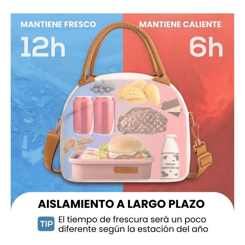 Tourit Lonchera Térmica Femenina 9.4L - Blanco-4
