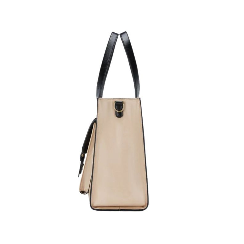 Ecosusi Bolso Tote Olivia para notebook 15.6" - Beige y Negro-5