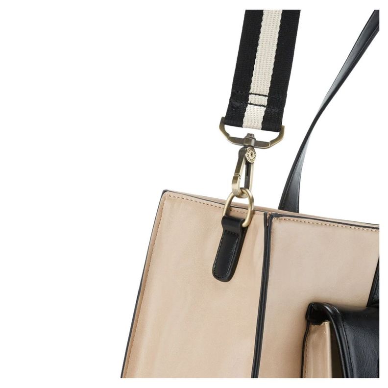 Ecosusi Bolso Tote Olivia para notebook 15.6" - Beige y Negro-6