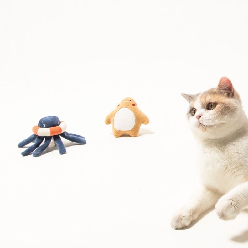 PELUCHE "PIDAN® CATNIP - PEQUEÑO MONSTRUO - AZUL MARINO-1