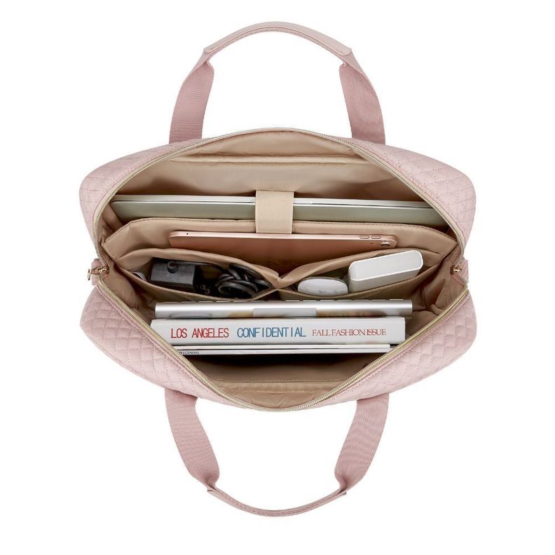 Bagsmart Maletín grande para notebook de 15.6" - Rosado-6