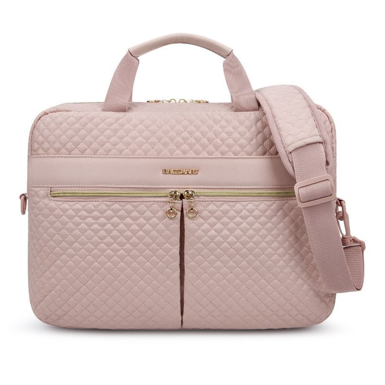 Bagsmart Maletín grande para notebook de 15.6" - Rosado-0