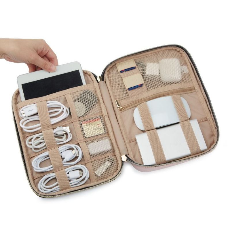 BAGSMART Organizador accesorios electronicos Rosado.-5