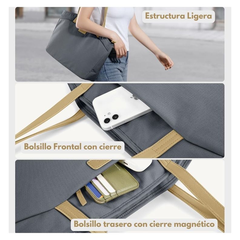 Tomtoc Bolso Tote Versatile-T23 MacBook Pro M3/M2/M1 16" - Azul-3