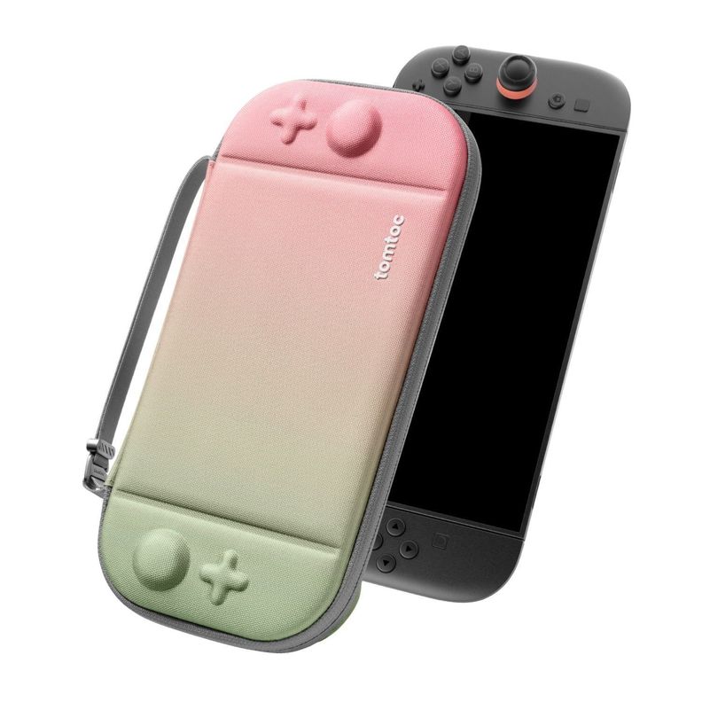 Tomtoc Funda Rigida FancyCase-G05 para Nintendo Switch 2 Ed. Degradado Flor de Cerezo Rosado