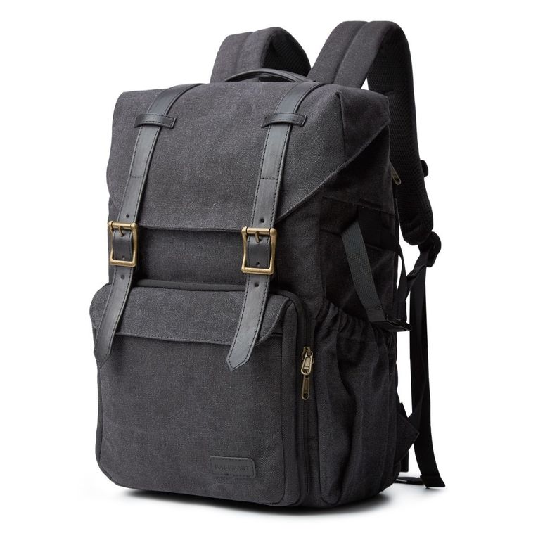 Bagsmart Mochila para camara y notebook de 15" - Negro-4