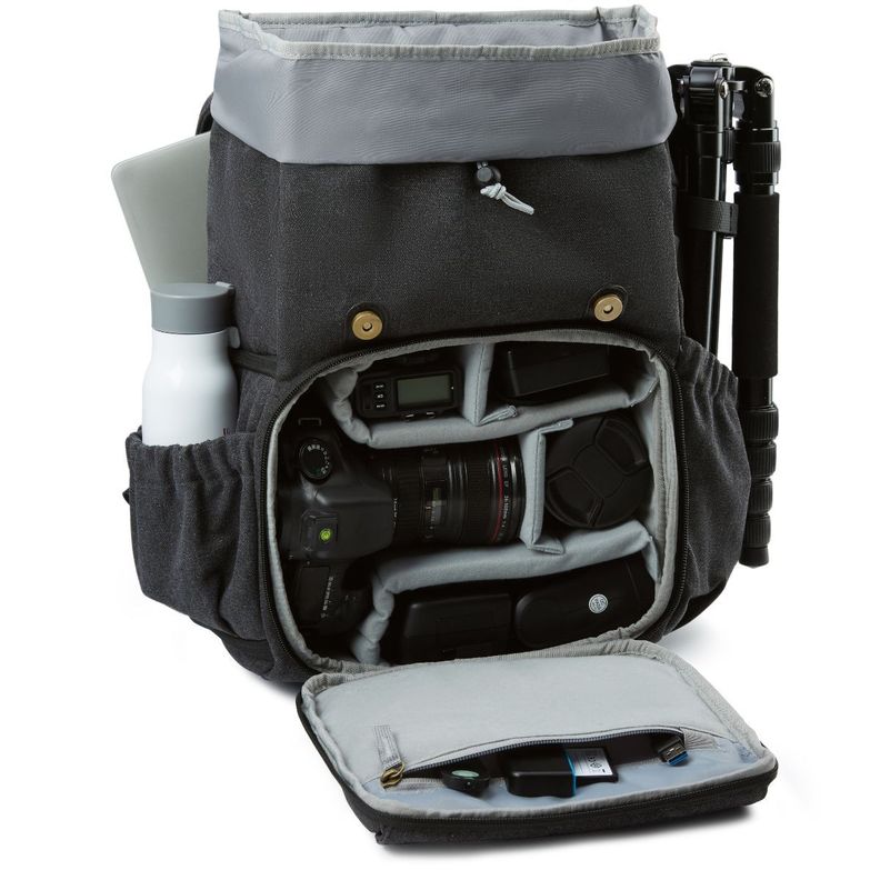 Bagsmart Mochila para camara y notebook de 15" - Negro-1