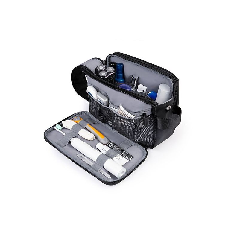 Bagsmart - Neceser de aseo para hombres - Negro Lona-2