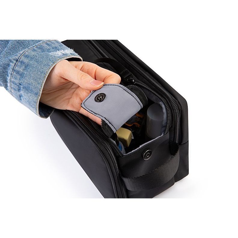 Bagsmart - Neceser de aseo para hombres - Negro Lona-4