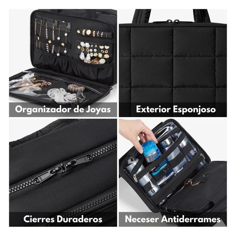 Bagsmart Neceser Multifuncional Spacesaver Puffy Grande - Negro-4