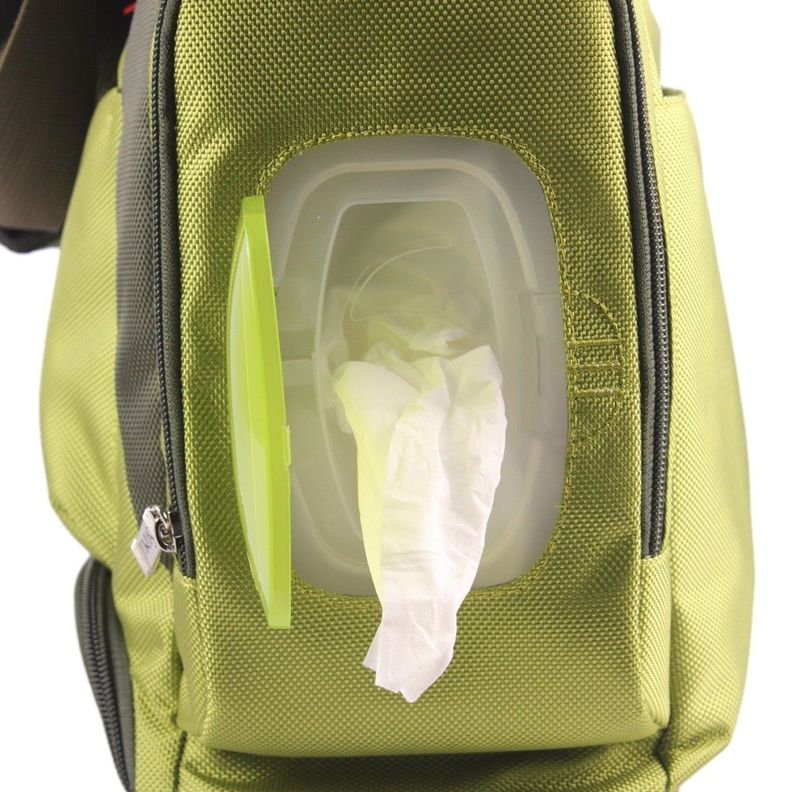 Mommore  Bolso Maternal Pañalera Gran capacidad - Verde-3