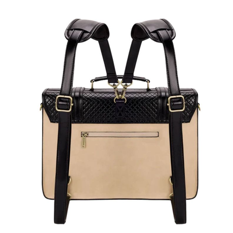 Ecosusi Maletín y Mochila Dolce con Efecto Tejido para notebook 15.6" - Negro-3