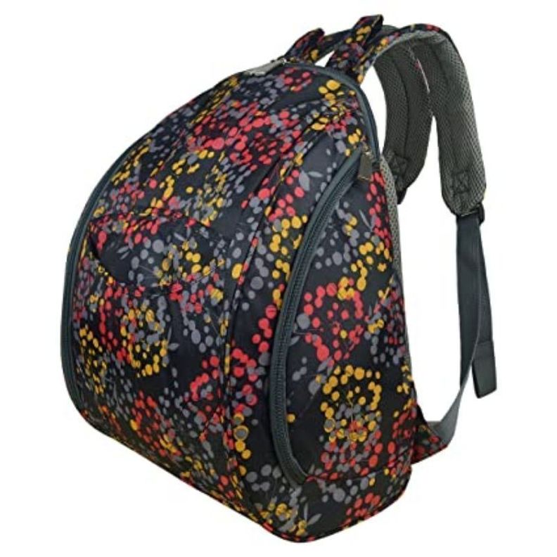 Mommore Mochila Maternal Pañalera 40x30cm - Flores Negro-0