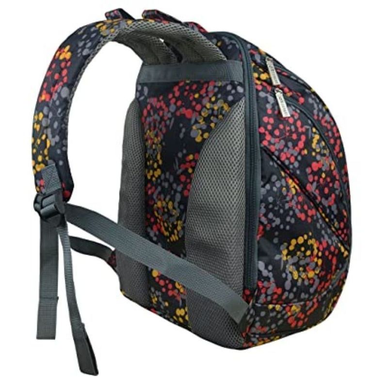 Mommore Mochila Maternal Pañalera 40x30cm - Flores Negro-3