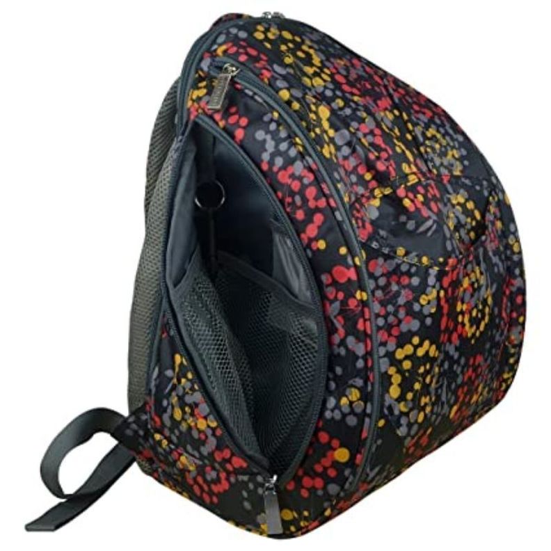 Mommore Mochila Maternal Pañalera 40x30cm - Flores Negro-4